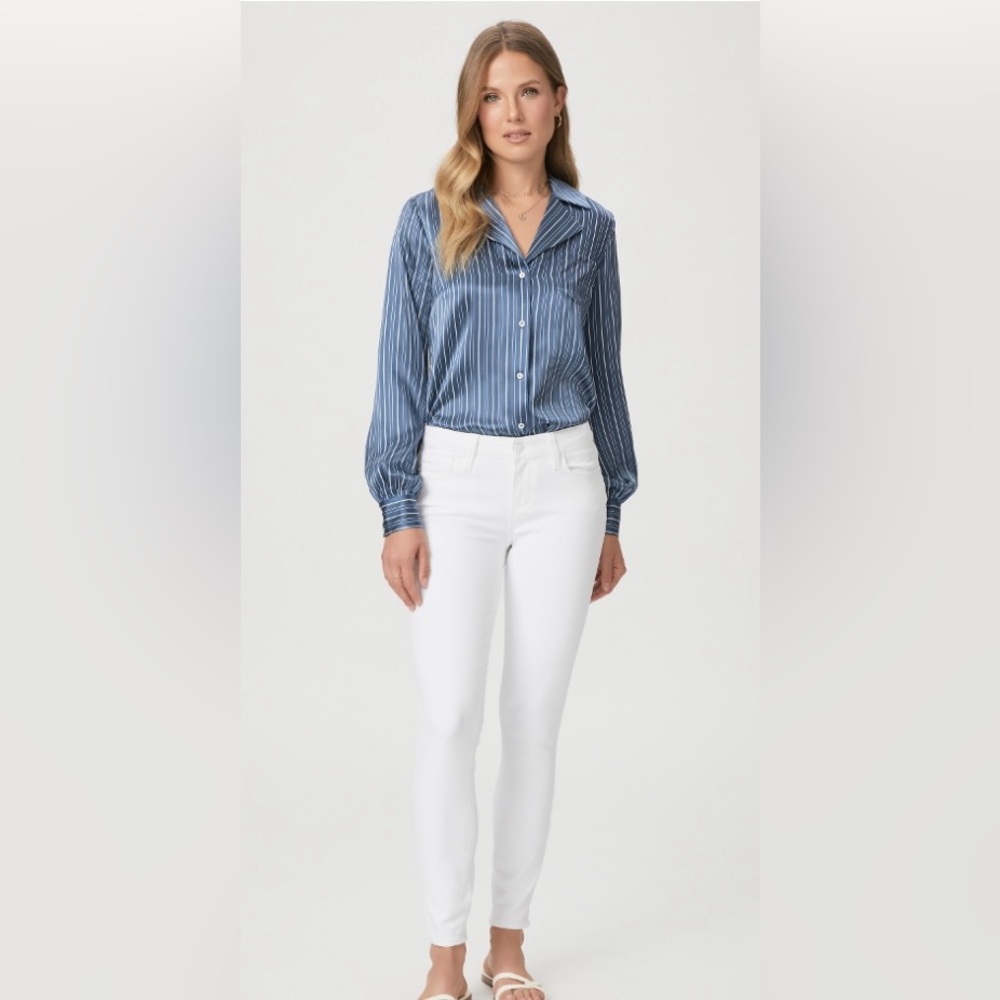 Paige Verdugo Crop White Jeans Size 28 *flaw*